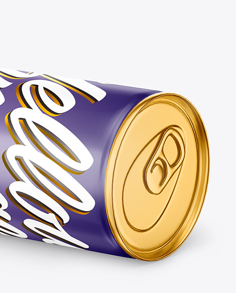 Metallic Drink Can w  Glossy Finish Mockup PSD #7