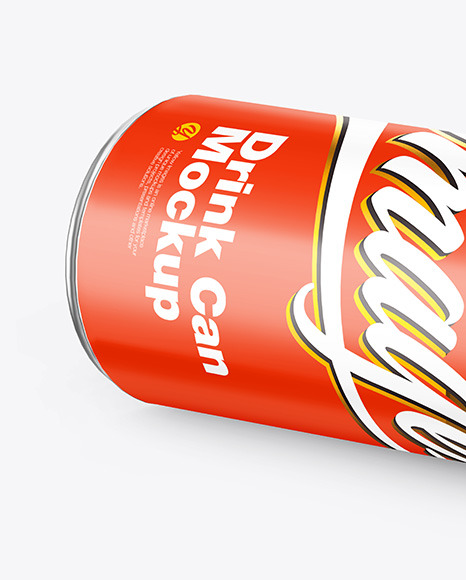 Metallic Drink Can w  Glossy Finish Mockup PSD #5