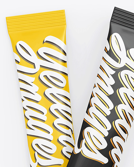Two Stick Sachets Mockup PSD #2