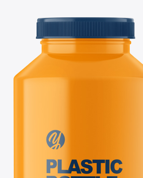 Glossy Plastic Bottle Mockup PSD #2