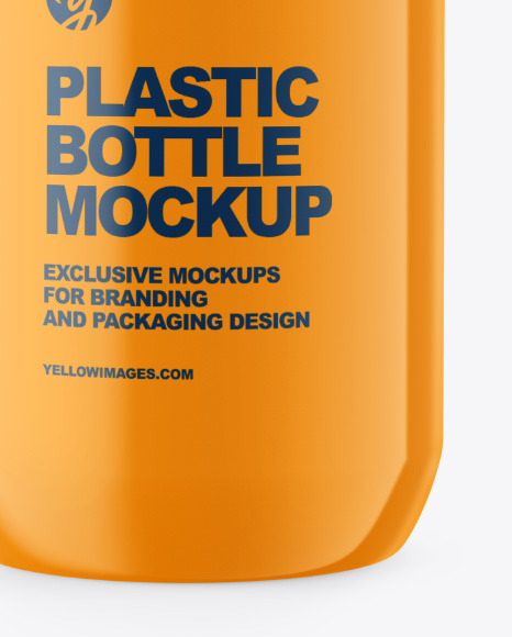 Glossy Plastic Bottle Mockup PSD #1