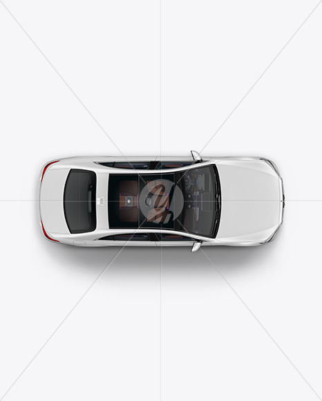 Free Luxury Car Mockup - Top View
