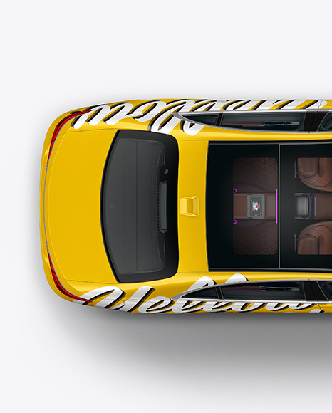 Luxury Car Mockup   Top View PSD #2