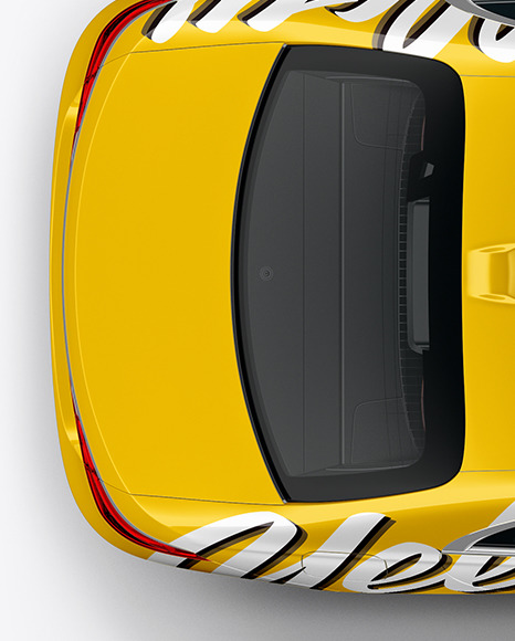 Luxury Car Mockup   Top View PSD #1