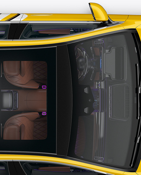 Luxury Car Mockup   Top View PSD #6