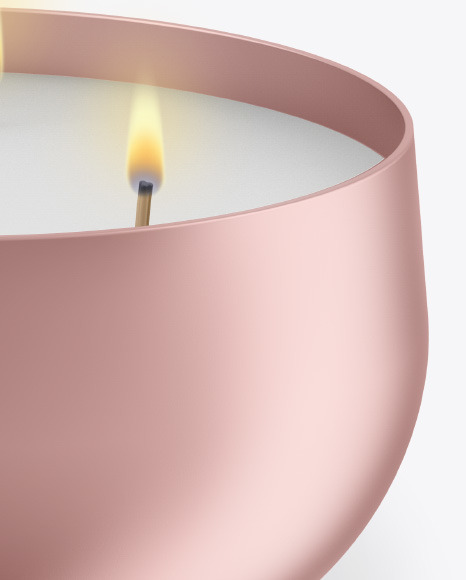 Metallic Candle w  Wooden Cap Mockup PSD #6
