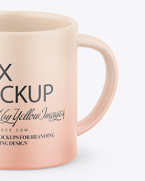 Download Kraft Box W Matte Mug Mockup In Box Mockups On Yellow Images Object Mockups