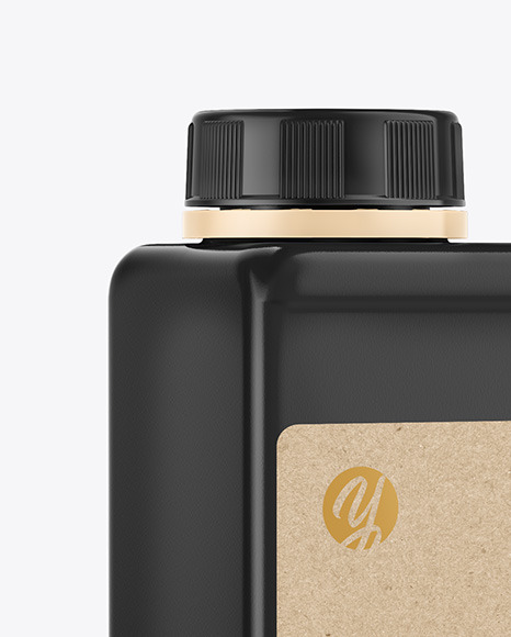 Plastic Rectangular Bottle Mockup PSD #1