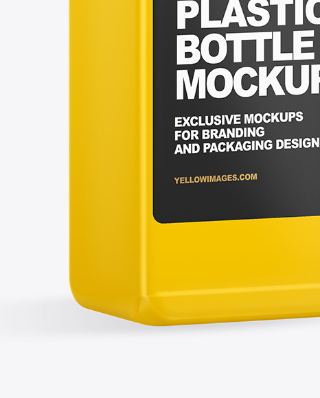 Plastic Rectangular Bottle Mockup PSD #6