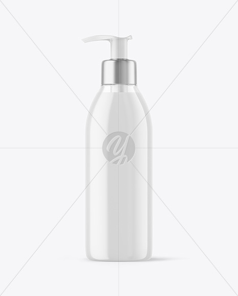 Download Clear Liquid Soap Bottle with Pump Free Mockups