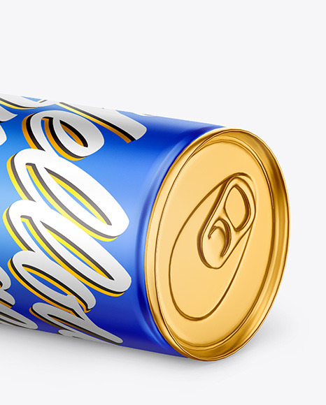 Matte Metallic Drink Can Mockup PSD #6