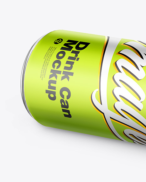 Matte Metallic Drink Can Mockup PSD #7