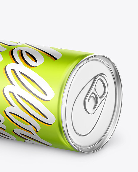 Matte Metallic Drink Can Mockup PSD #5