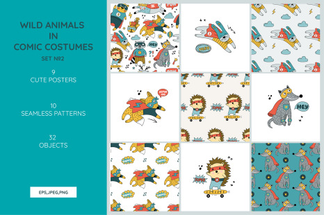 Wild Animals in Comic Costumes