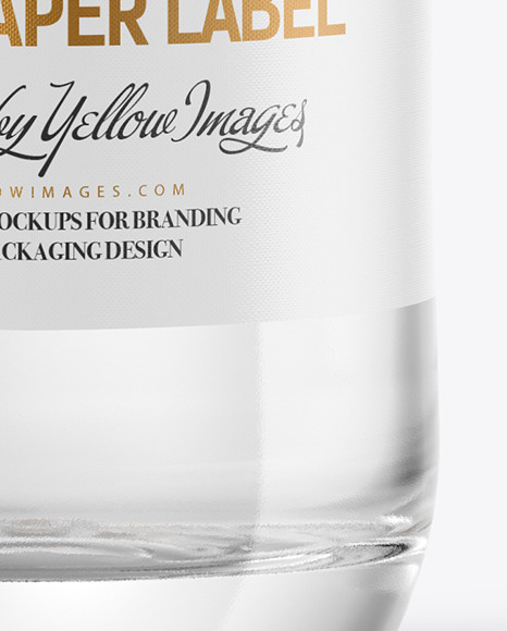 Clear Glass Vodka Bottle Mockup PSD #1
