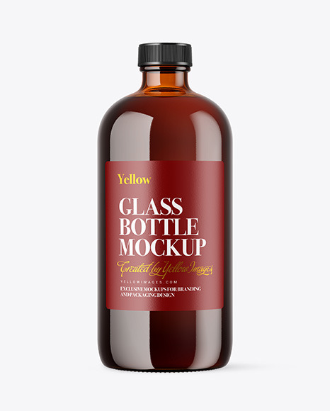 Amber Bottle Mockup