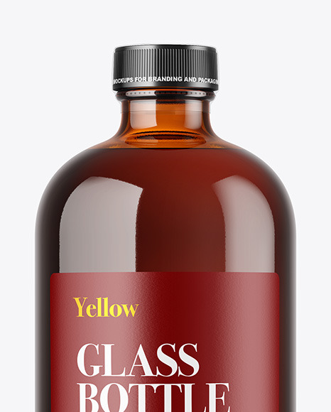 Amber Bottle Mockup PSD #7