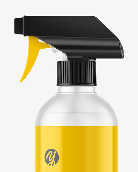 Frosted Spray Bottle Mockup PSD #2