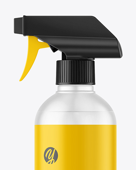 Frosted Spray Bottle Mockup PSD #1