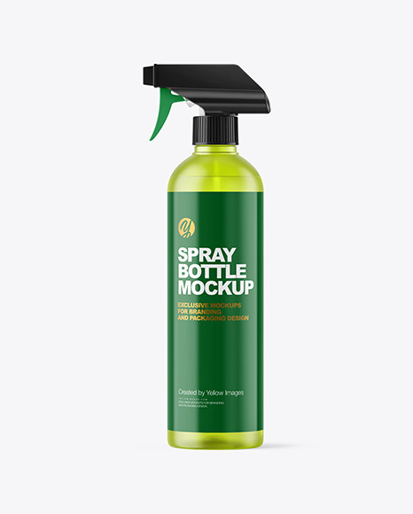 Frosted Color Plastic Spray Bottle Mockup