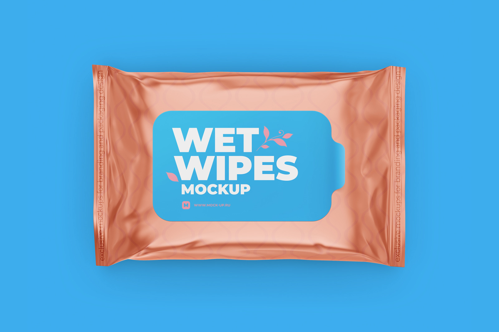 Download Wet Wipes With Sticker Mockup Top View In Packaging Mockups On Yellow Images Creative Store