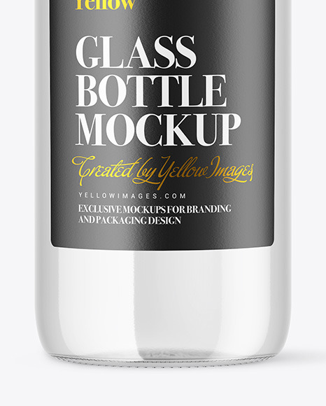 Clear Glass Bottle Mockup PSD #7