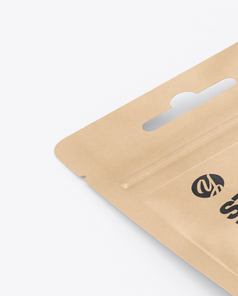 Two Kraft Pouches Mockup PSD #6