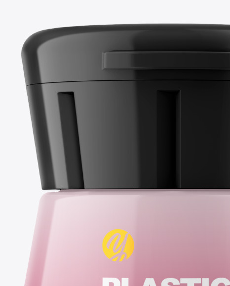 Glossy Plastic Bottle Mockup PSD #2