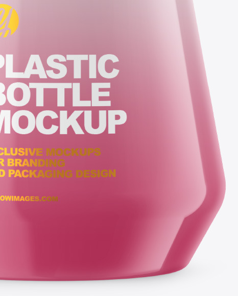Glossy Plastic Bottle Mockup PSD #1