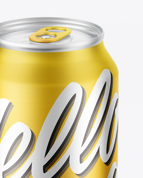 Matte Metallic Drink Can Mockup PSD #1