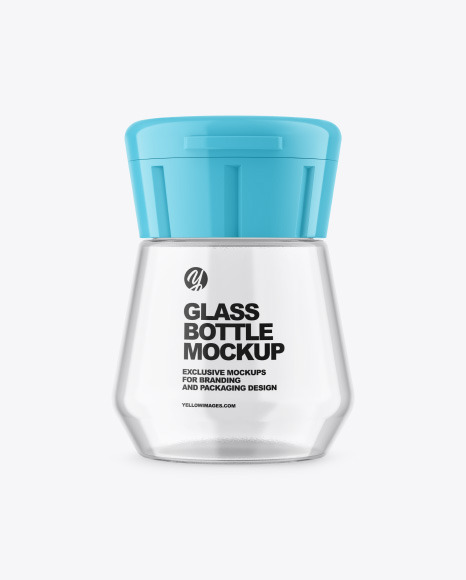 Clear Glass Bottle Mockup PSD #2