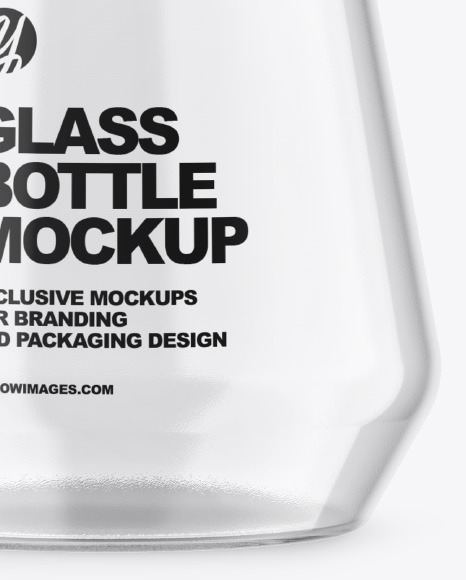 Clear Glass Bottle Mockup PSD #4