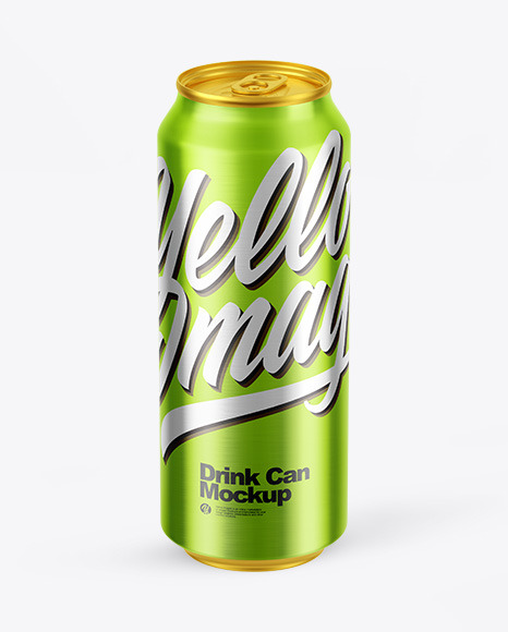 Metallic Drink Can Mockup PSD #2