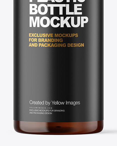 Amber Cosmetic Bottle Mockup PSD #1