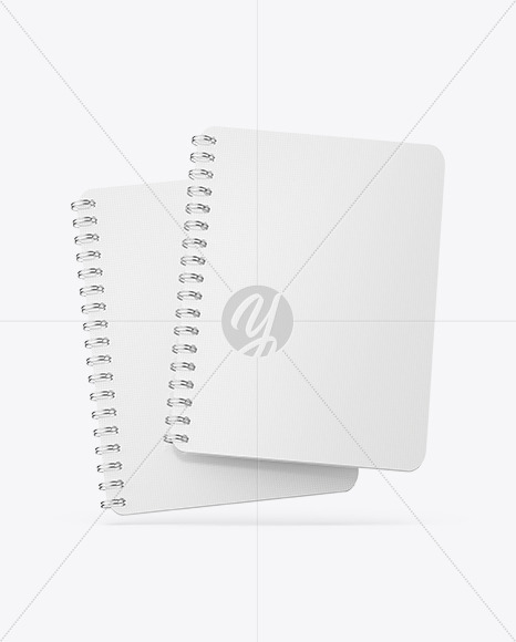 Two Spring Notebooks Mockup PSD #3
