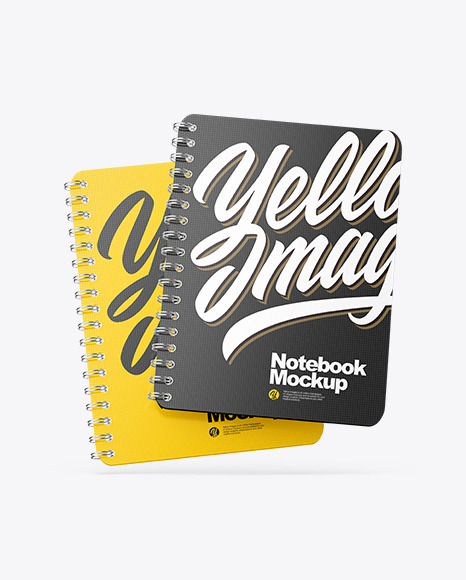 Two Spring Notebooks Mockup