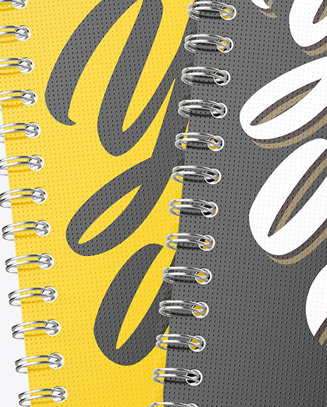Two Spring Notebooks Mockup PSD #2