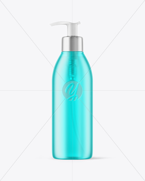 Download Frosted Color Plastic Bottle With Pump Mockup In Bottle Mockups On Yellow Images Object Mockups