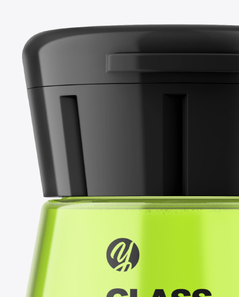 Clear Glass Bottle Mockup PSD #2