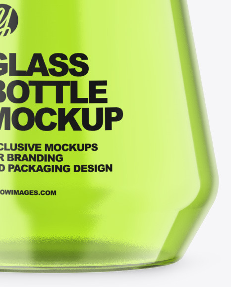Clear Glass Bottle Mockup PSD #1