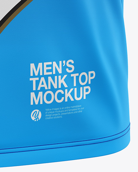 Download Men S Tank Top Mockup In Apparel Mockups On Yellow Images Object Mockups