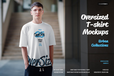 Download 6 Oversized T Shirt Mockup Urban Style In Apparel Mockups On Yellow Images Creative Store