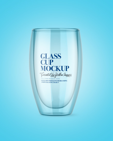 Clear Glass Cup Mockup PSD #5