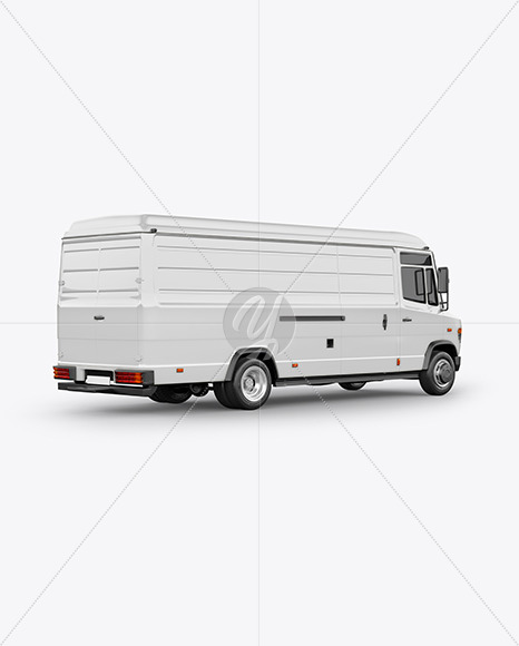 Download Panel Van Mockup - Back Half Side View Free Mockups