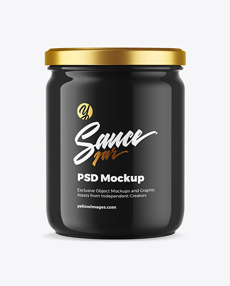 Glossy Jam Jar Mockup PSD #2