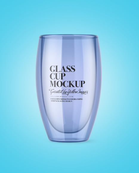 Clear Glass Cup Mockup PSD #5