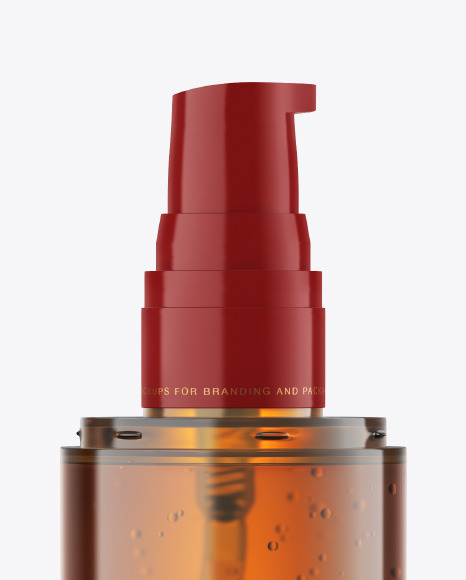 Amber Cosmetic Bottle Mockup PSD #1