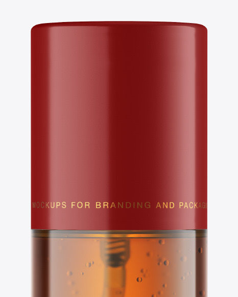 Amber Cosmetic Bottle Mockup PSD #6