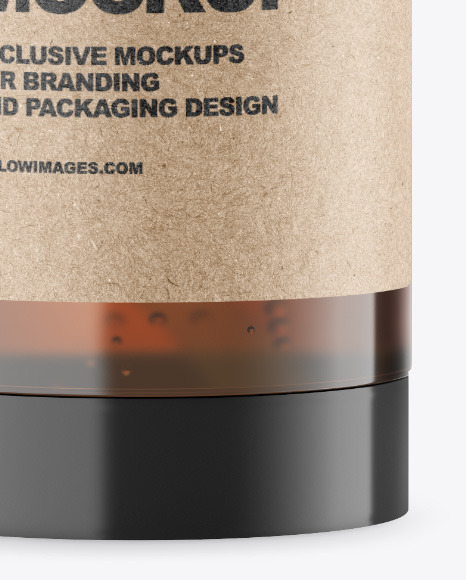 Amber Cosmetic Bottle Mockup PSD #7