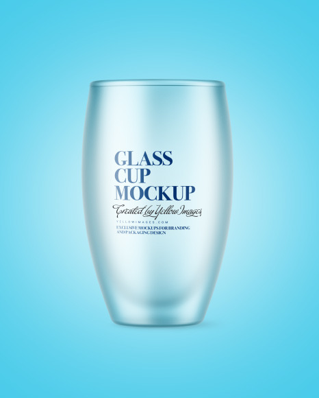 Frosted Glass Cup Mockup PSD #6